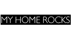 My Home Rocks Black and White Logo icon
